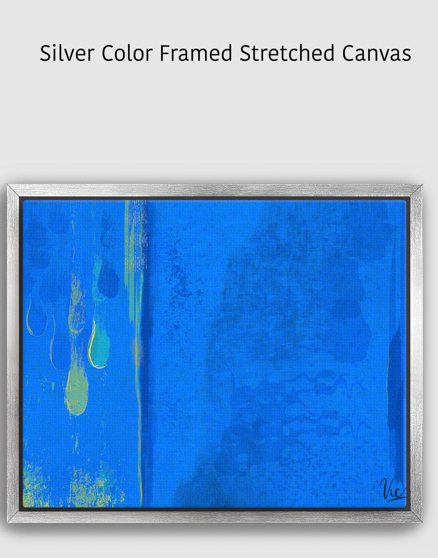 Blue Modern Contemporary Abstract Artwork Painting