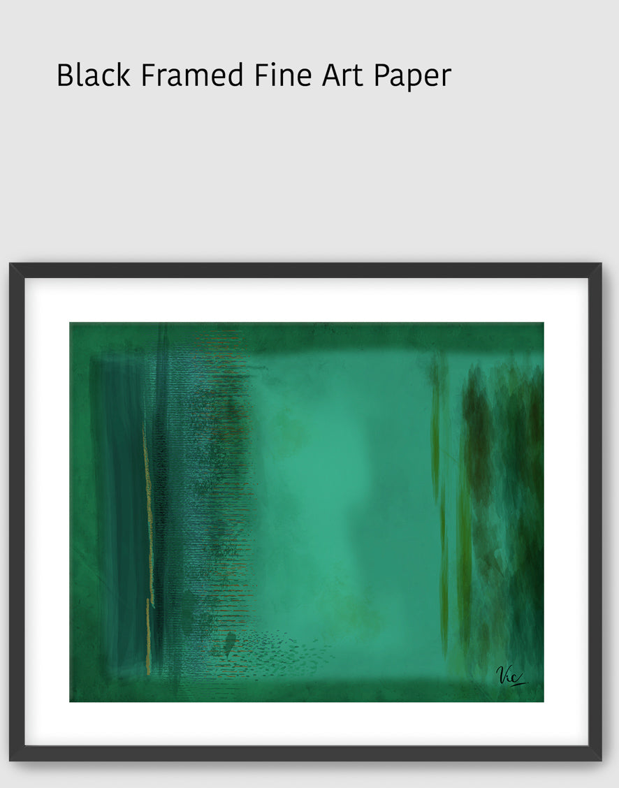 Emrald Green Modern Contemporary Abstract Artwork Painting