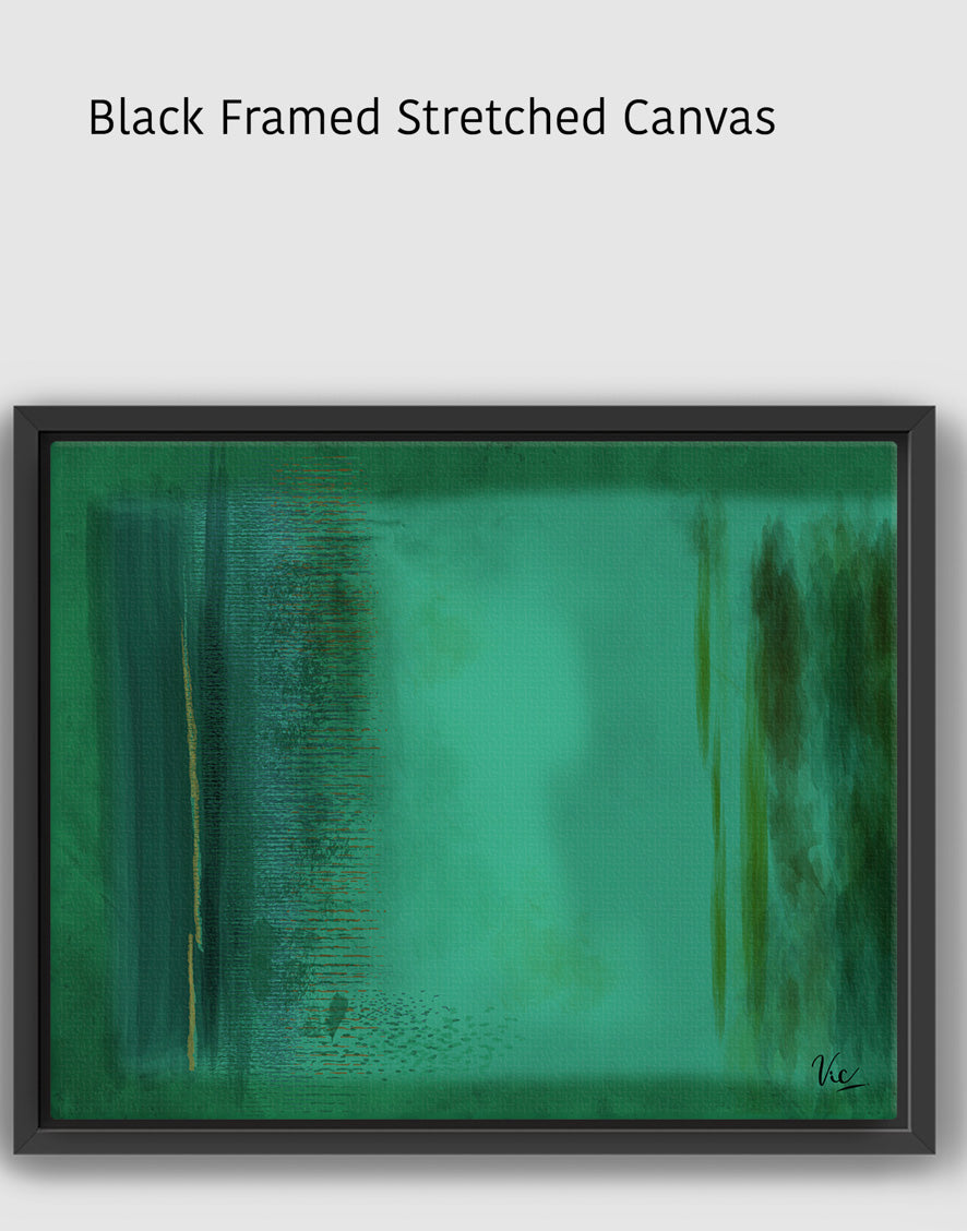 Emrald Green Modern Contemporary Abstract Artwork Painting