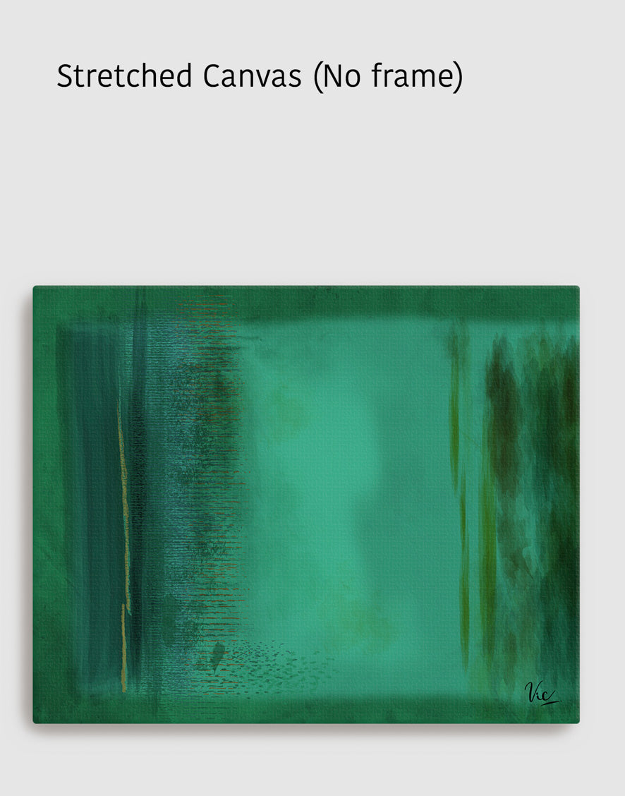 Emrald Green Modern Contemporary Abstract Artwork Painting