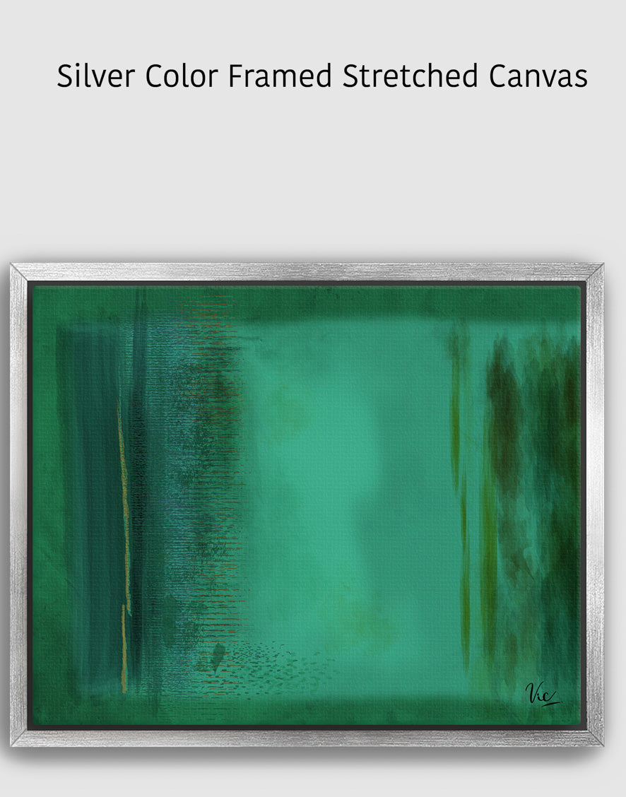 Emrald Green Modern Contemporary Abstract Artwork Painting