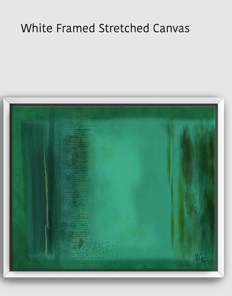 Emrald Green Modern Contemporary Abstract Artwork Painting