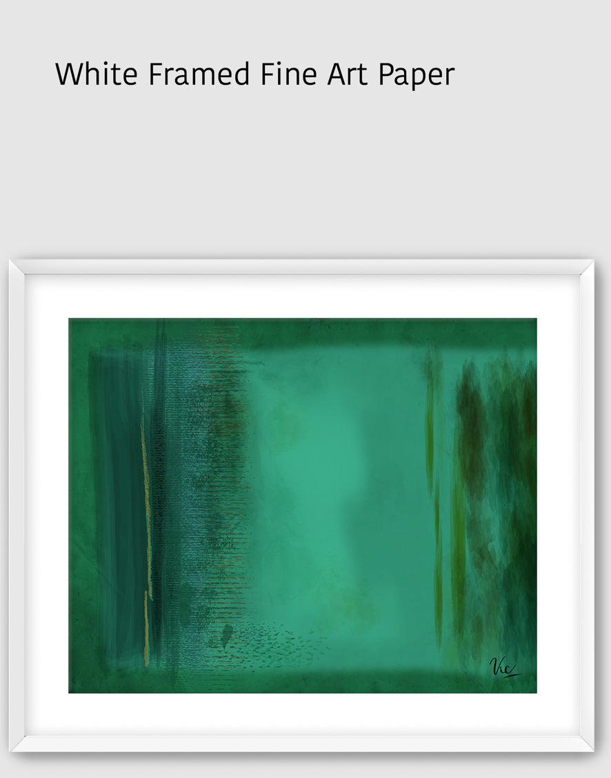 Emrald Green Modern Contemporary Abstract Artwork Painting