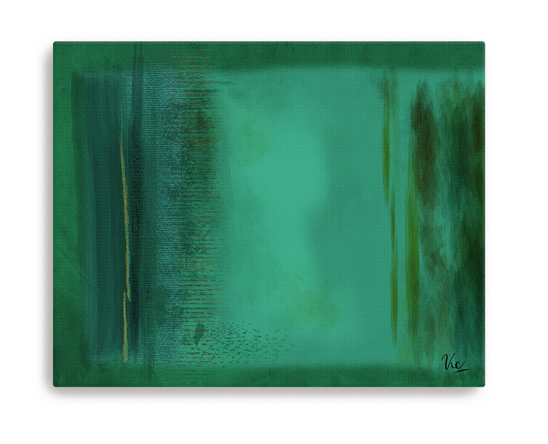 Emrald Green Modern Contemporary Abstract Artwork Painting