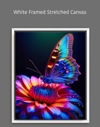 Modern Floral & Butterfly Painting | Contemporary Wall Art for Elegant Spaces