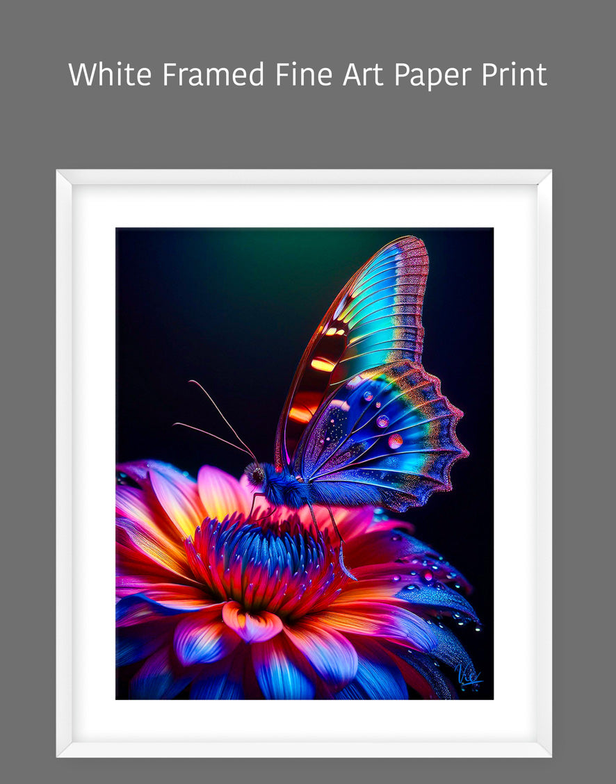 Modern Floral & Butterfly Painting | Contemporary Wall Art for Elegant Spaces