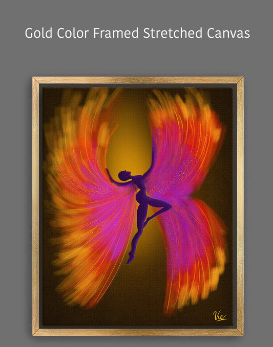 Freedom - Abstract Woman with Wings Artwork - Inspirational & Empowering Modern Art