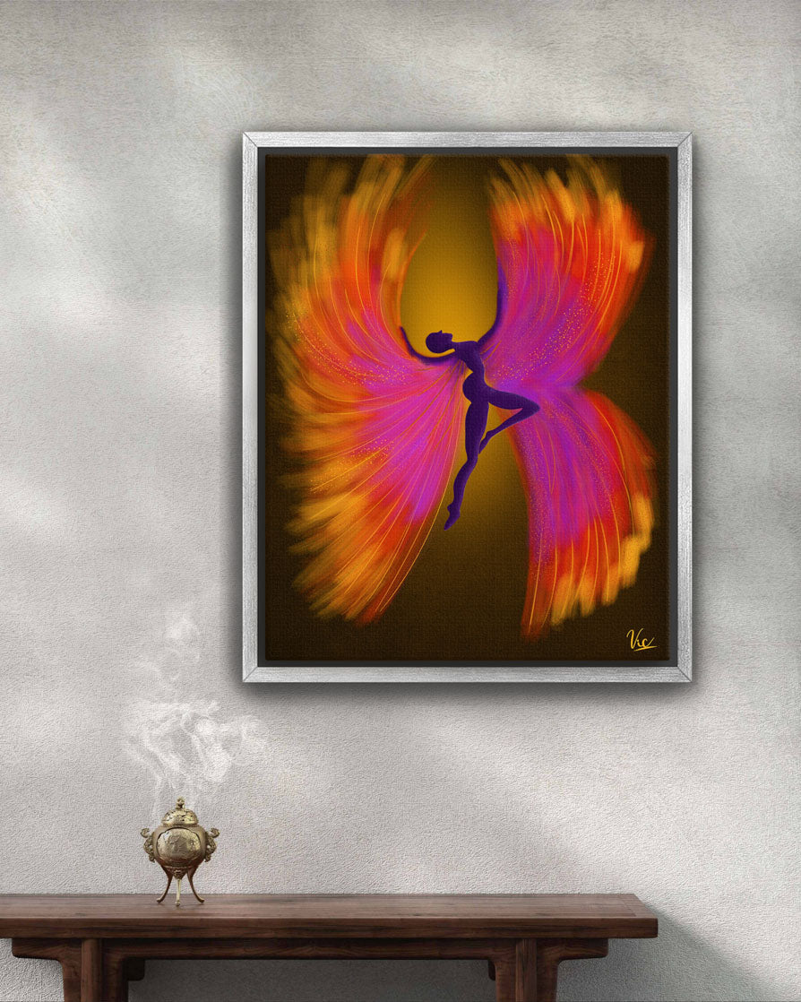 Freedom - Abstract Woman with Wings Artwork - Inspirational & Empowering Modern Art