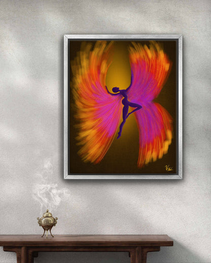 Freedom - Abstract Woman with Wings Artwork - Inspirational & Empowering Modern Art