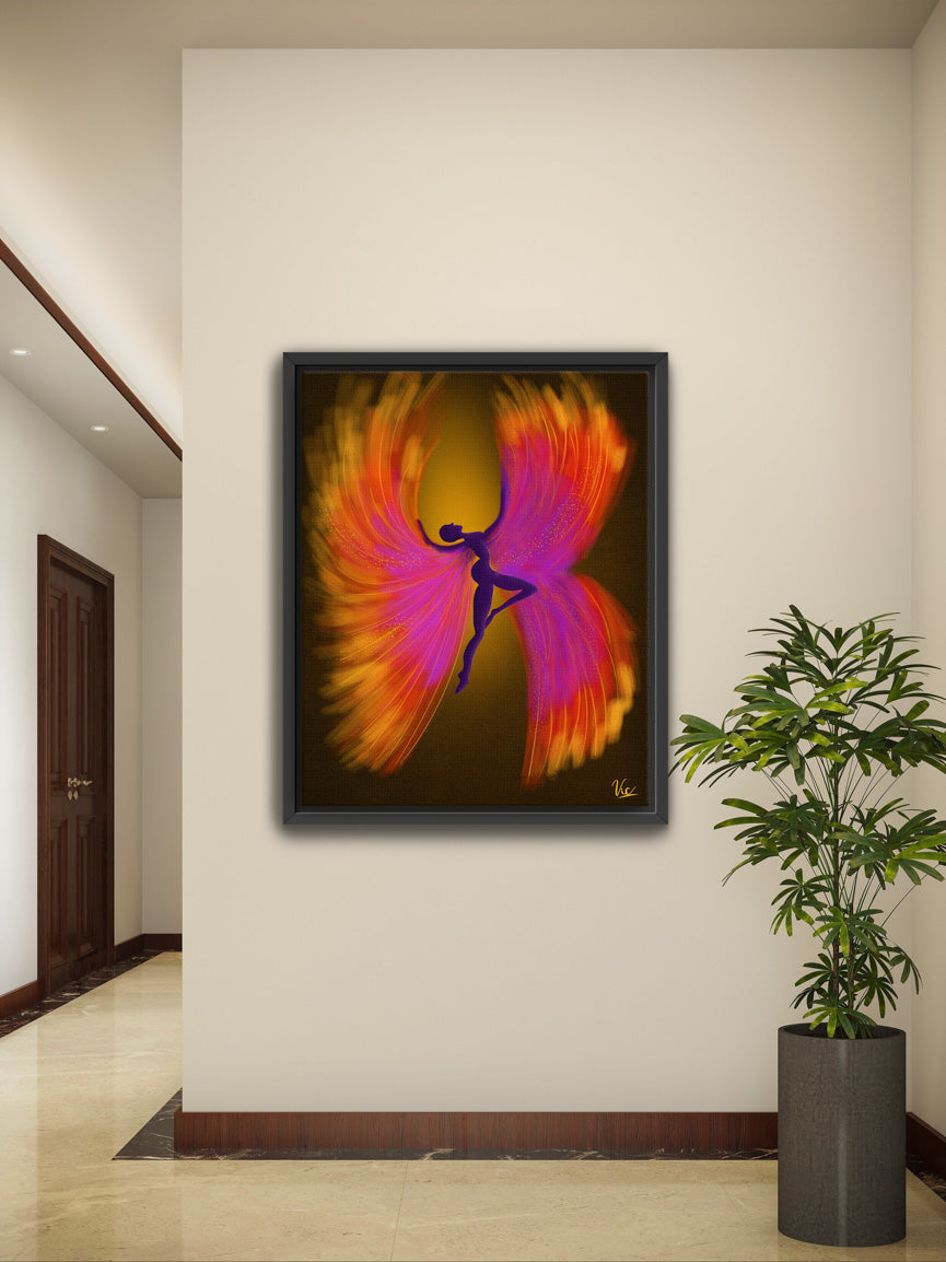 Freedom - Abstract Woman with Wings Artwork - Inspirational & Empowering Modern Art