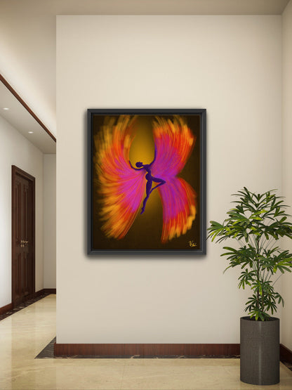 Freedom - Abstract Woman with Wings Artwork - Inspirational & Empowering Modern Art