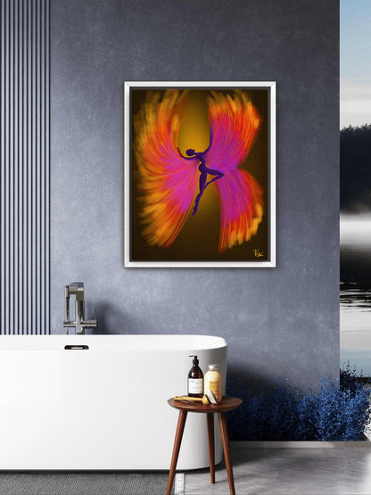 Freedom - Abstract Woman with Wings Artwork - Inspirational & Empowering Modern Art