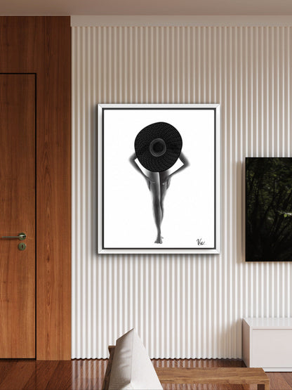 Black and White Woman Elegant Timeless Photo-Realistic Painting