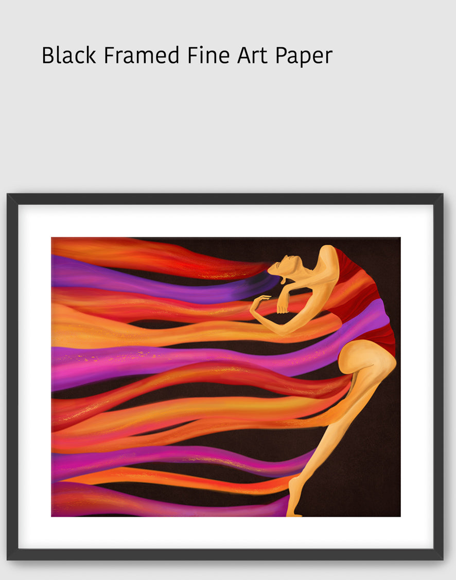 Vibrant Red Abstract Woman Painting | Bold Original Wall Art