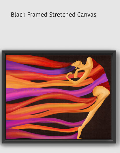 Vibrant Red Abstract Woman Painting | Bold Original Wall Art