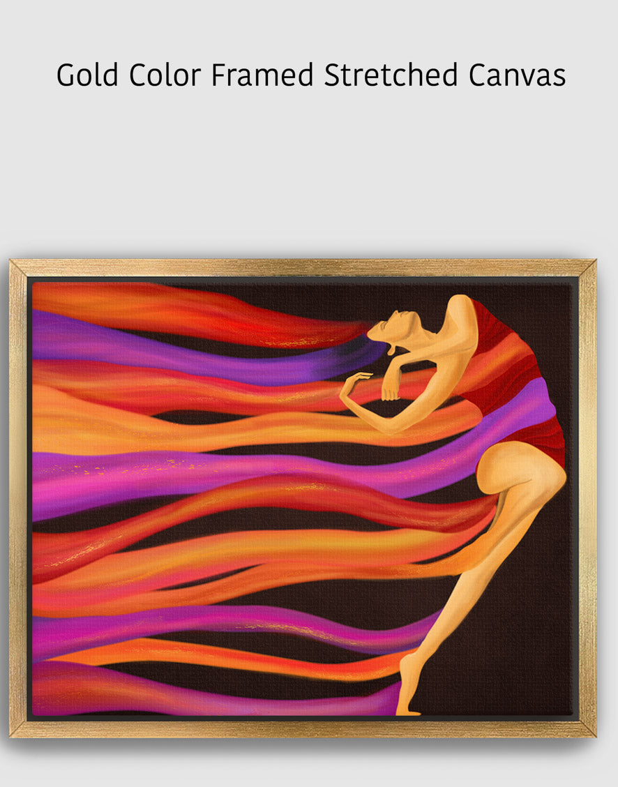 Vibrant Red Abstract Woman Painting | Bold Original Wall Art