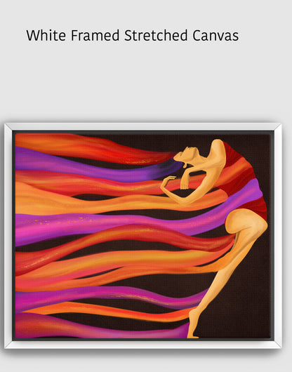 Vibrant Red Abstract Woman Painting | Bold Original Wall Art