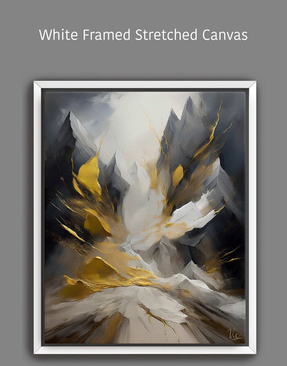 Abstract Black and Gold Contemporary Painting