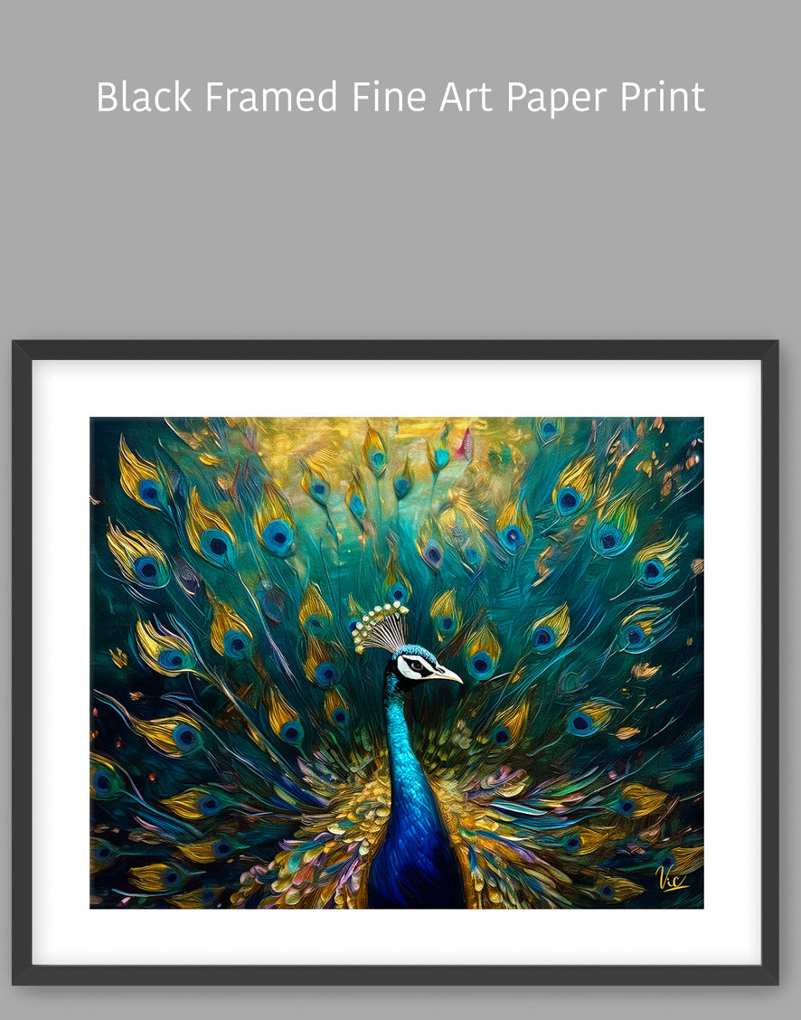 Colorful Peacock Traditional Painting