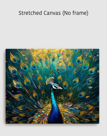 Colorful Peacock Traditional Painting