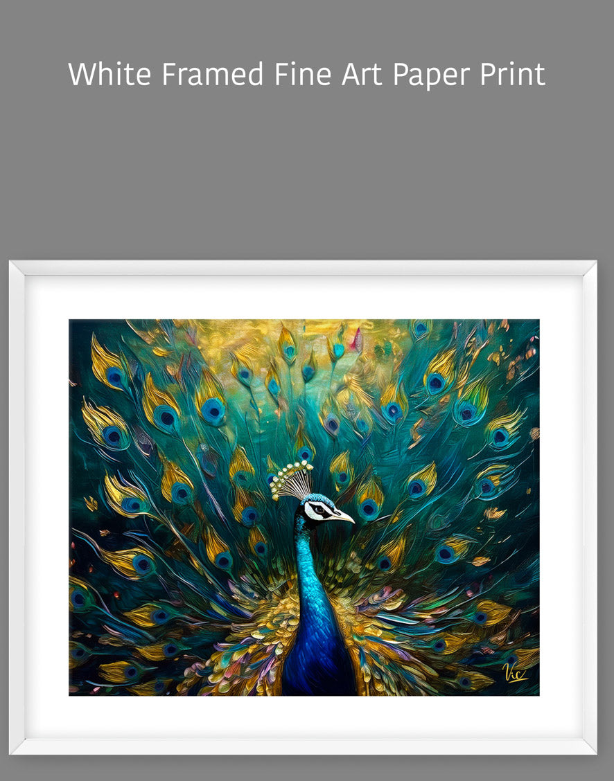 Colorful Peacock Traditional Painting