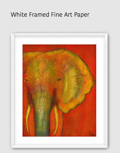 Bold Red Elephant Abstract | Elegant Wall Art | Original Painting