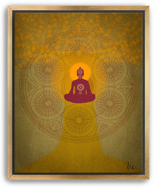 Serene Buddha Meditation Painting | Chakra Original Wall Art