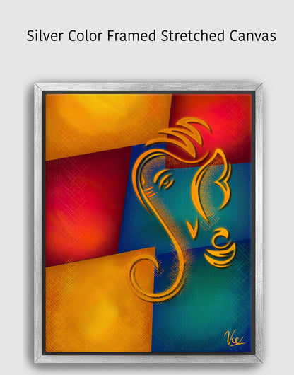 Modern Abstract Ganesha Painting - Bold Colors & Vibrant Contemporary Wall Art