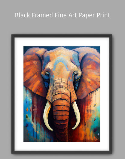 Colorful Elephant Vibrant Wall Art