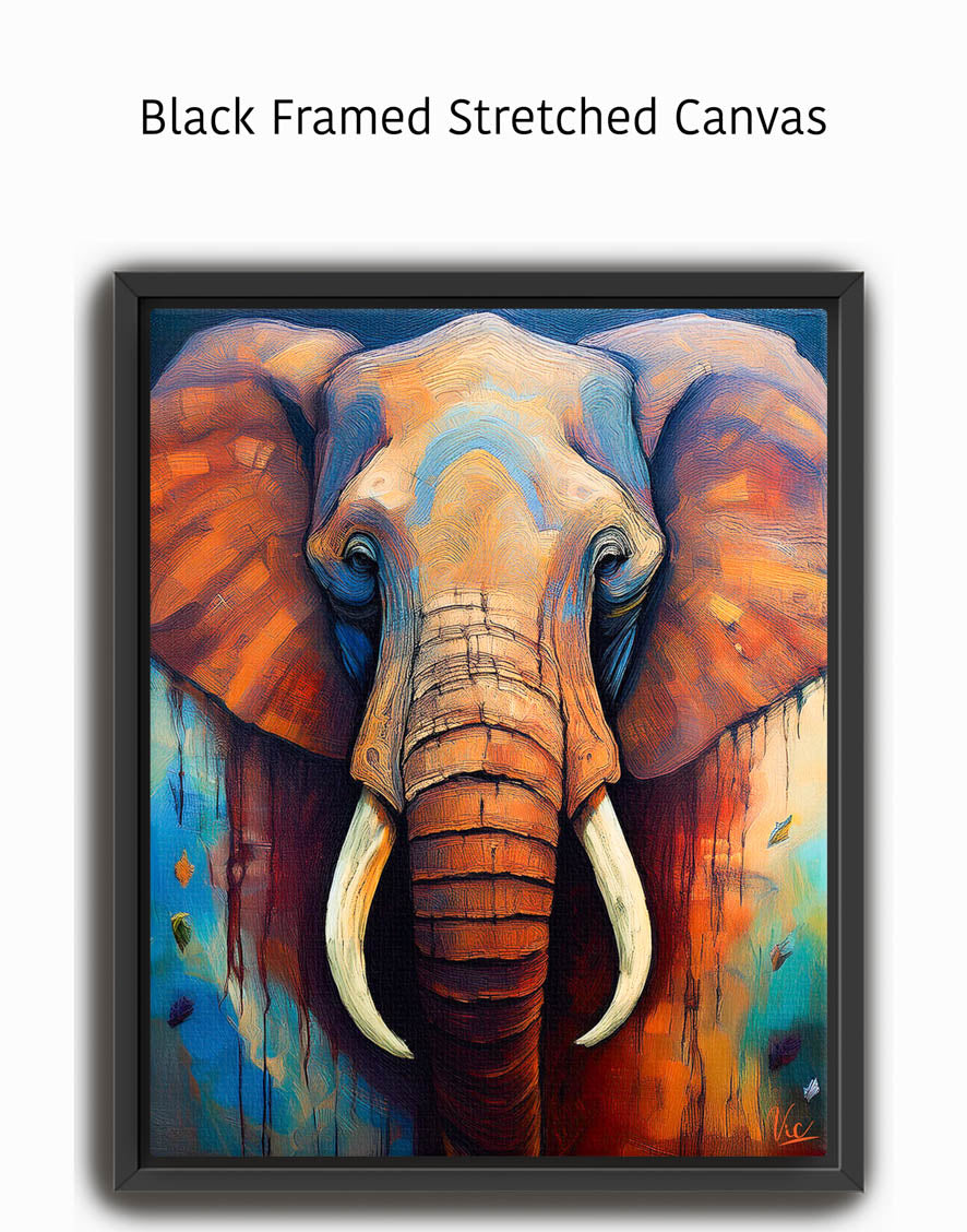 Colorful Elephant Vibrant Wall Art