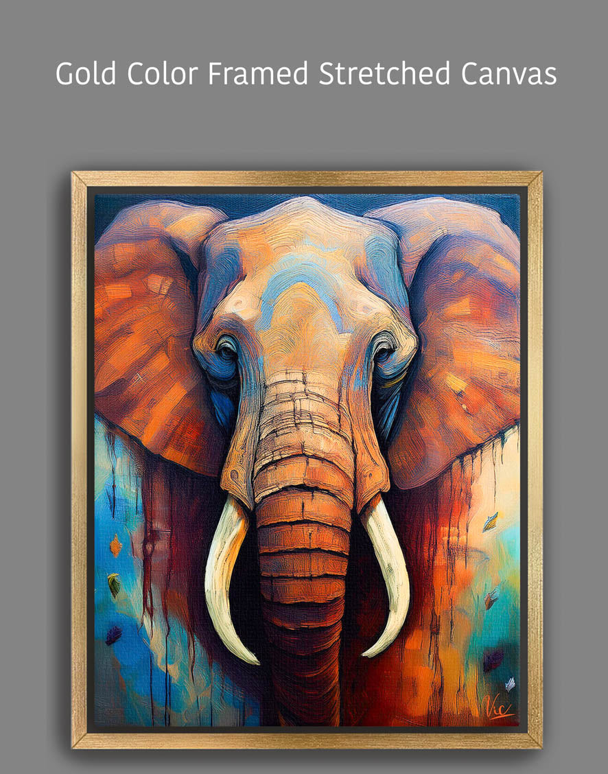 Colorful Elephant Vibrant Wall Art