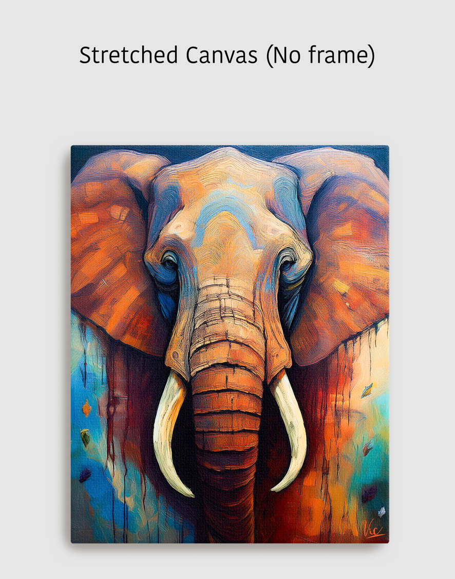 Colorful Elephant Vibrant Wall Art