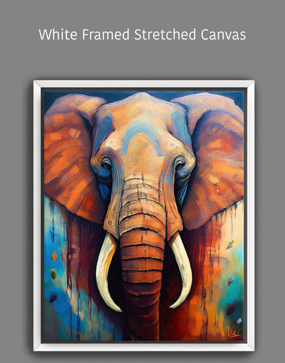 Colorful Elephant Vibrant Wall Art