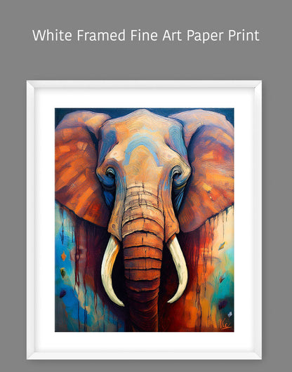 Colorful Elephant Vibrant Wall Art