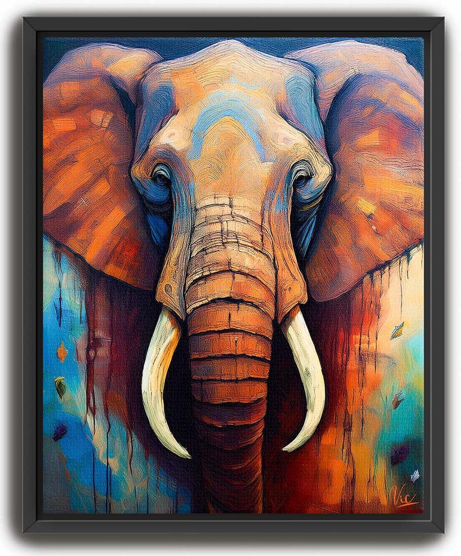 Colorful Elephant Vibrant Wall Art