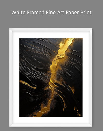 Abstract Black and Gold Contemporary Painting 2