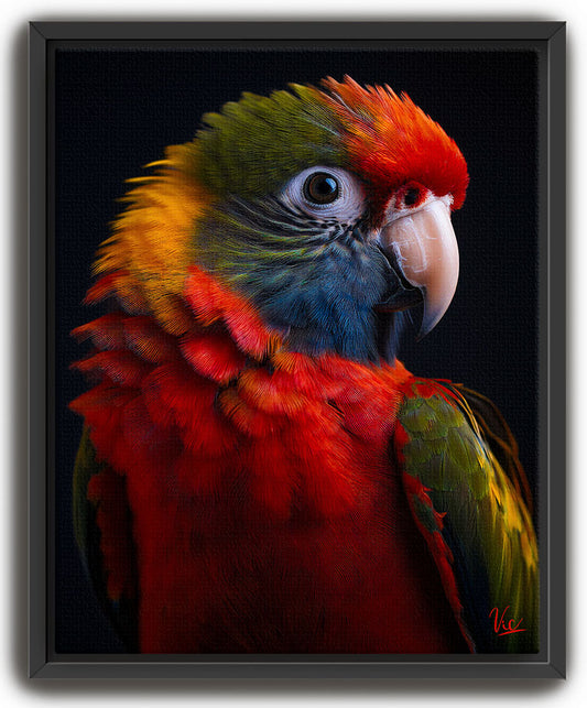 Contemporary Red Parrot Fine Art Painting