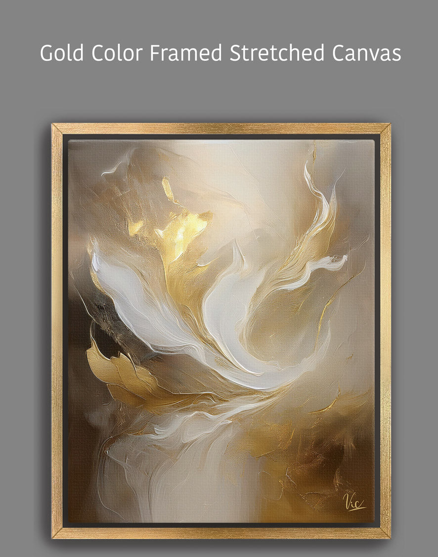 Abstract Gold Contemporary Fine Artwork