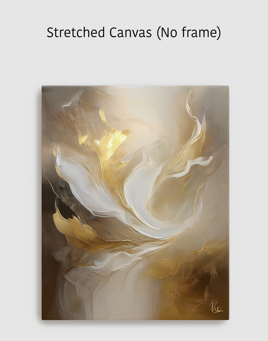 Abstract Gold Contemporary Fine Artwork