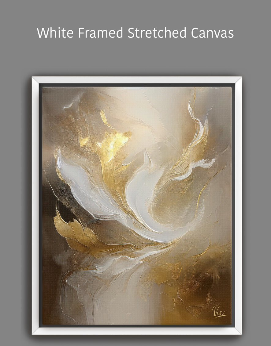 Abstract Gold Contemporary Fine Artwork