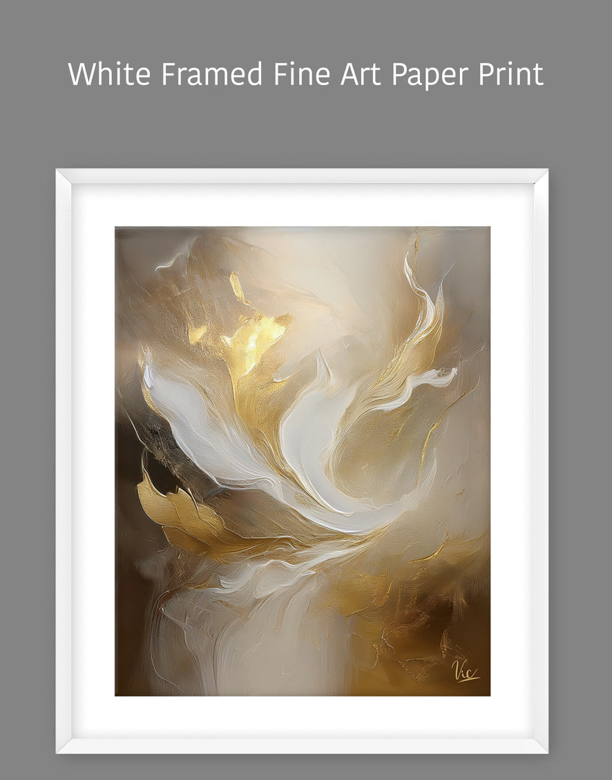 Abstract Gold Contemporary Fine Artwork