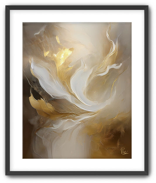 Abstract Gold Contemporary Fine Artwork