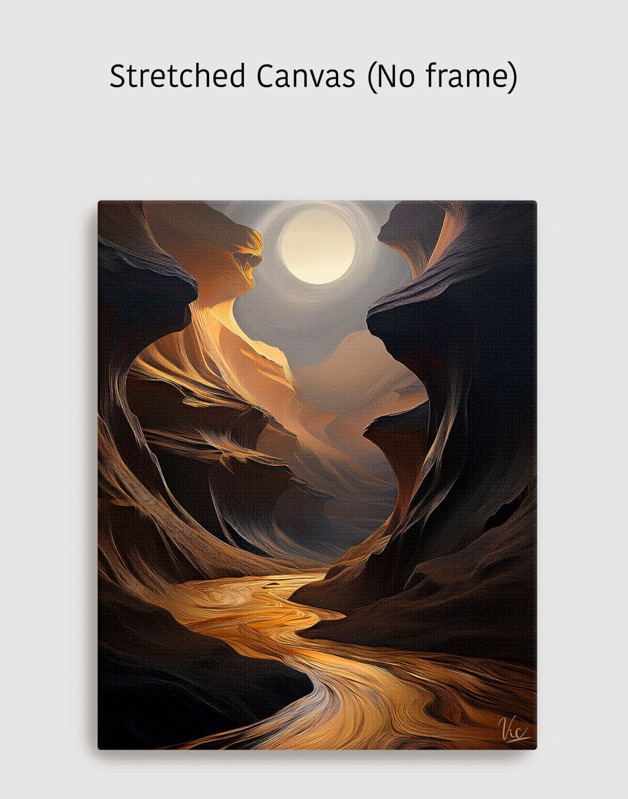 Brown Antelope Canyon Fine Art Painting