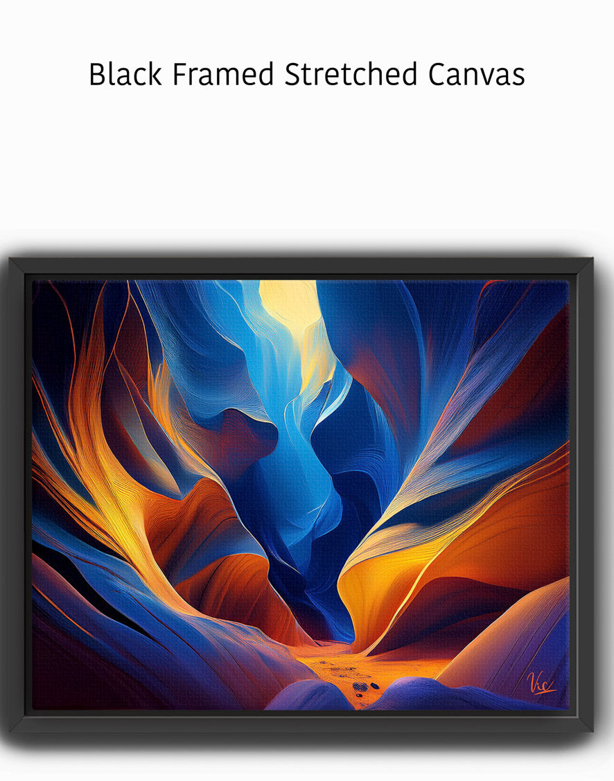 Blue Orange Antelope Canyon Fine Art Painting