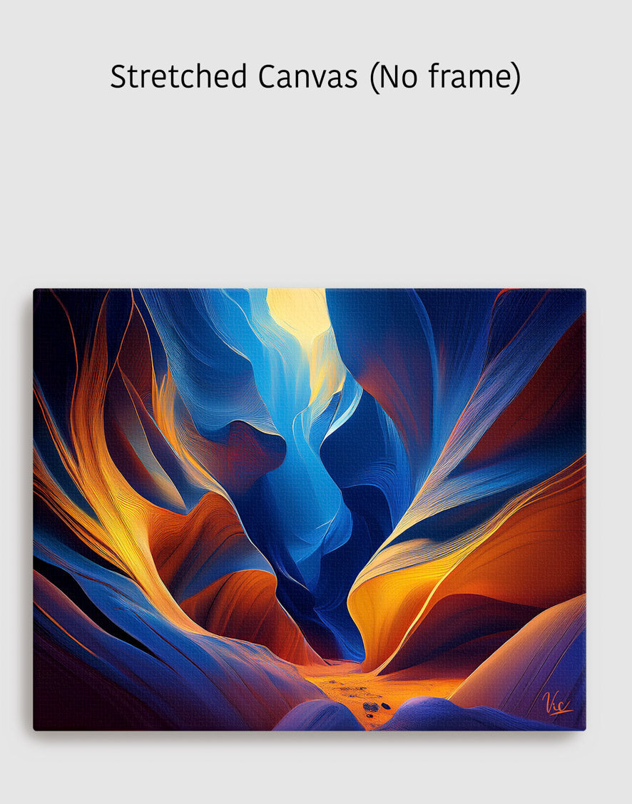 Blue Orange Antelope Canyon Fine Art Painting