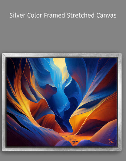 Blue Orange Antelope Canyon Fine Art Painting