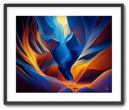 Blue Orange Antelope Canyon Fine Art Painting