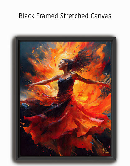 Vibrant Wall Art - Colorful Young Girl Dancing Painting