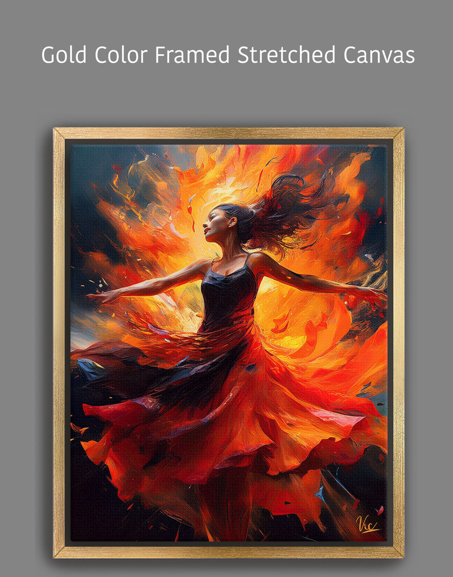 Vibrant Wall Art - Colorful Young Girl Dancing Painting