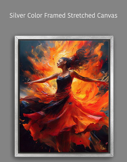 Vibrant Wall Art - Colorful Young Girl Dancing Painting